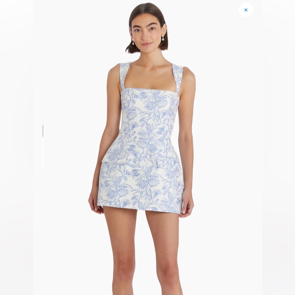 BETHANY SKORT ROMPER in English blue Amanda uprichard
